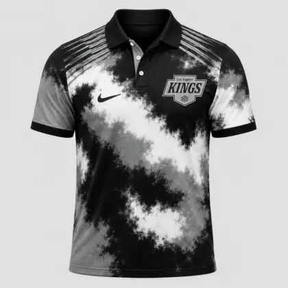 Los Angeles Kings | Premium NHL Retro Grunge Hockey Polo Shirt NDN