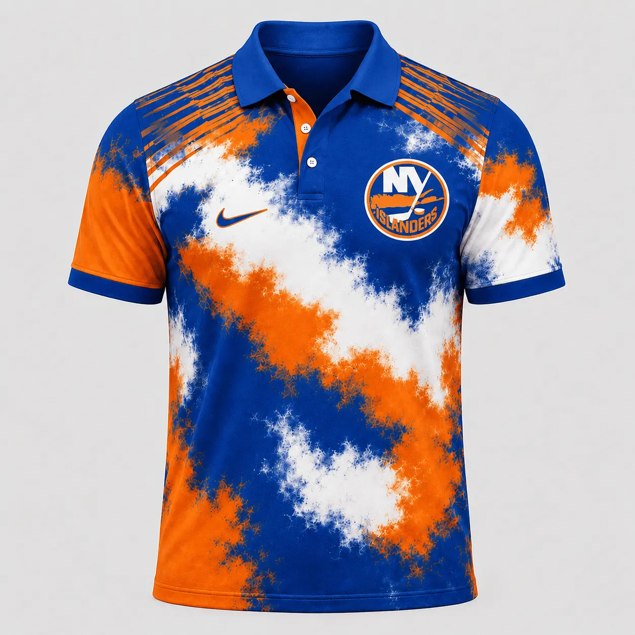 New York Islanders | Premium NHL Retro Grunge Hockey Polo Shirt NDN