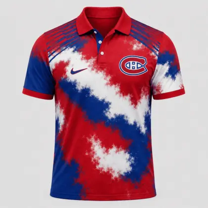Montreal Canadiens | Premium NHL Retro Grunge Hockey Polo Shirt NDN