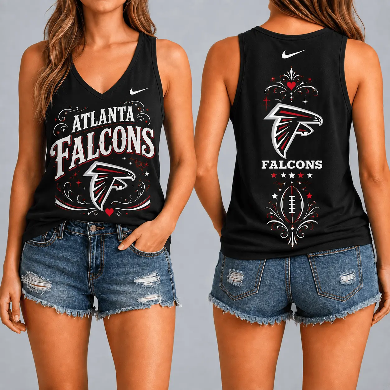 Atlanta Falcons | Premium NFL Game Day Glory V-Neck Tank Top NY