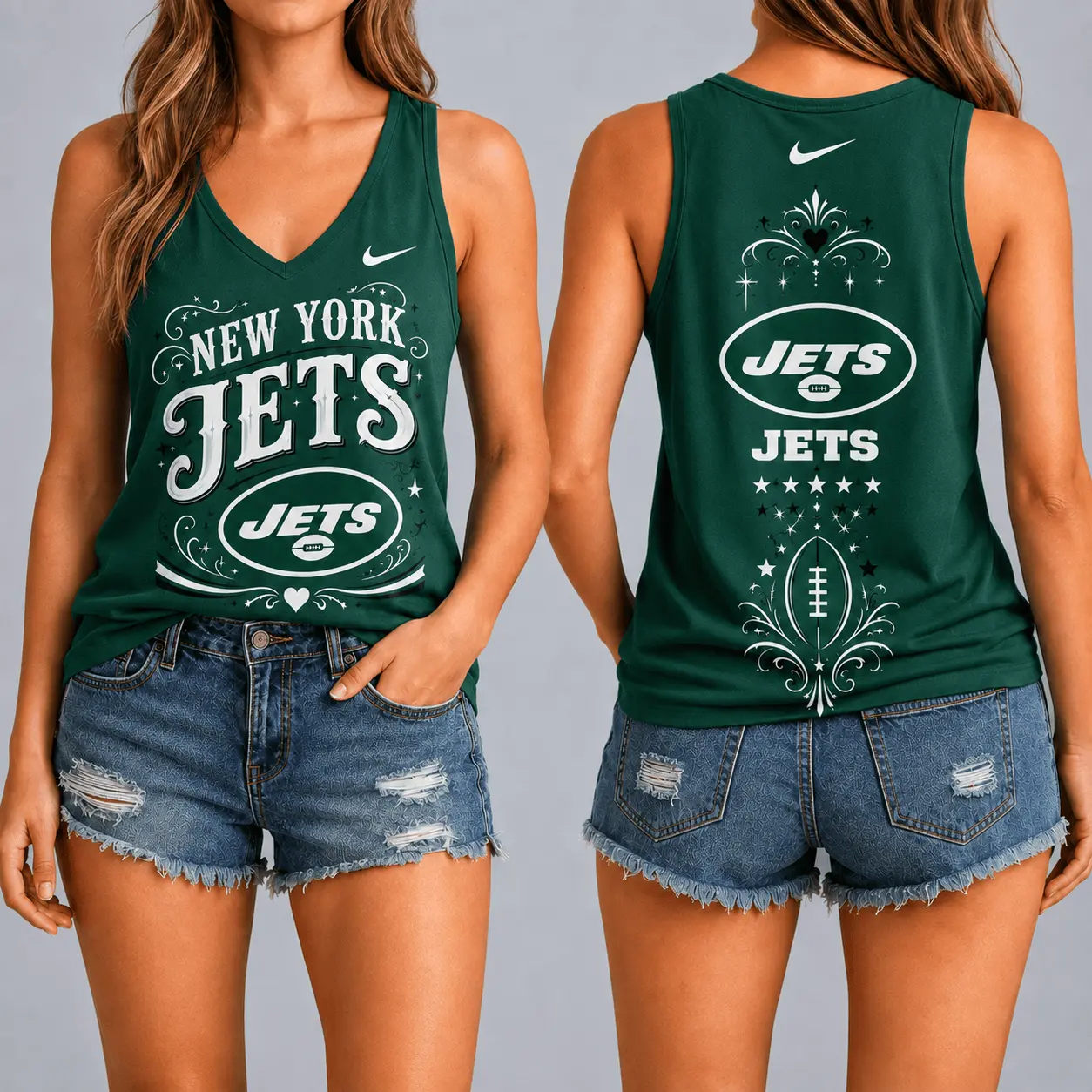 New York Jets | Premium NFL Game Day Glory V-Neck Tank Top NY