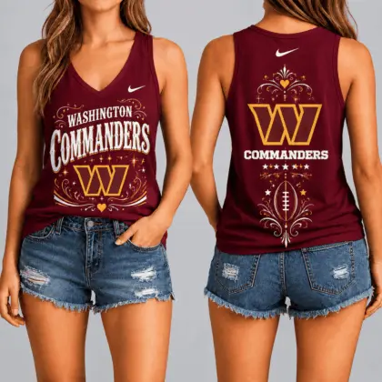 Washington Commanders | Premium NFL Game Day Glory V-Neck Tank Top NY