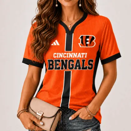 Cincinnati Bengals | Premium NFL Game Day Women V-Neck Short Sleeve NY