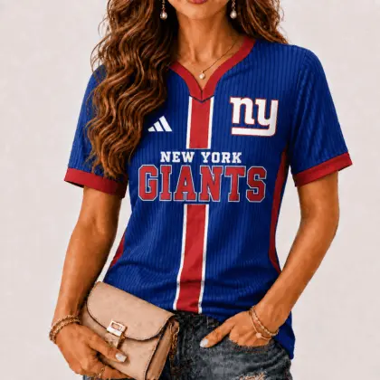 New York Giants | Premium NFL Game Day Women V-Neck Short Sleeve NY