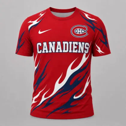 Montreal Canadiens | Premium NHL Flame Graphic Game Day Fan T-Shirt NDN