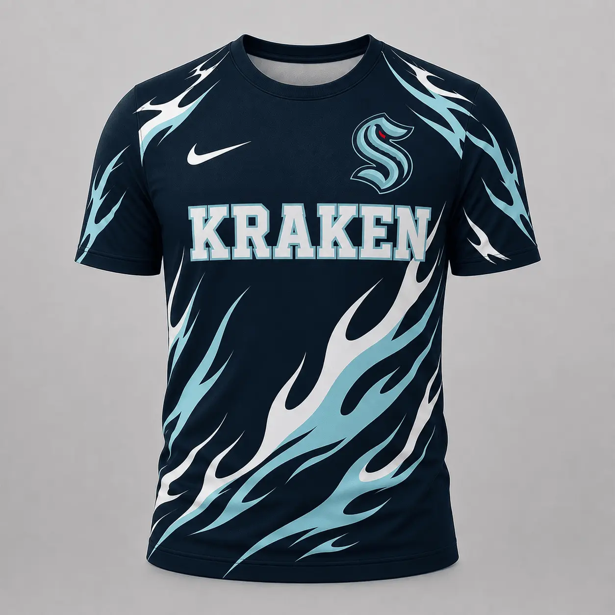 Seattle Kraken | Premium NHL Flame Graphic Game Day Fan T-Shirt NDN