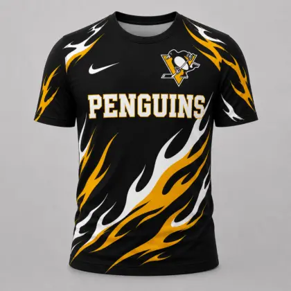Pittsburgh Penguins | Premium NHL Flame Graphic Game Day Fan T-Shirt NDN