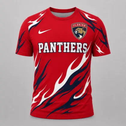 Florida Panthers | Premium NHL Flame Graphic Game Day Fan T-Shirt NDN