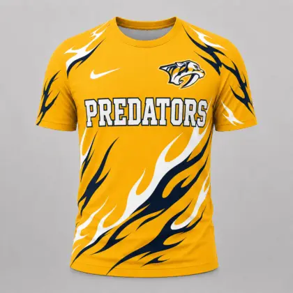 Nashville Predators | Premium NHL Flame Graphic Game Day Fan T-Shirt NDN