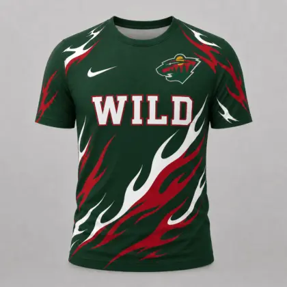 Minnesota Wild | Premium NHL Flame Graphic Game Day Fan T-Shirt NDN