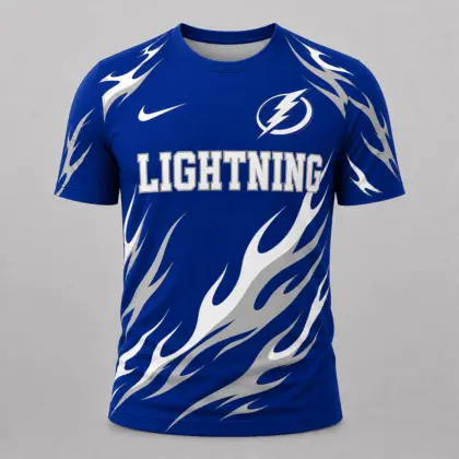 Tampa Bay Lightning | Premium NHL Flame Graphic Game Day Fan T-Shirt NDN