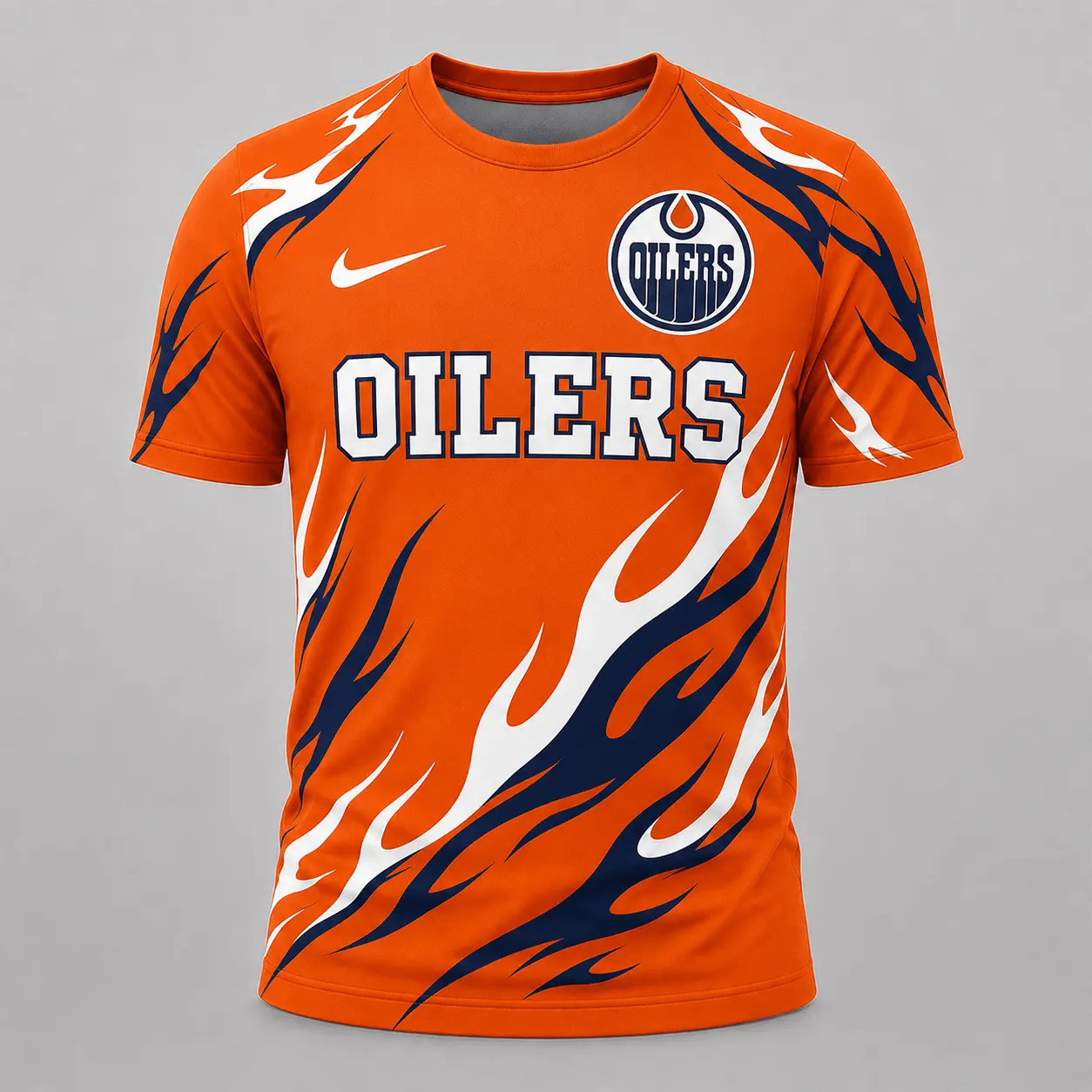 Edmonton Oilers | Premium NHL Flame Graphic Game Day Fan T-Shirt NDN