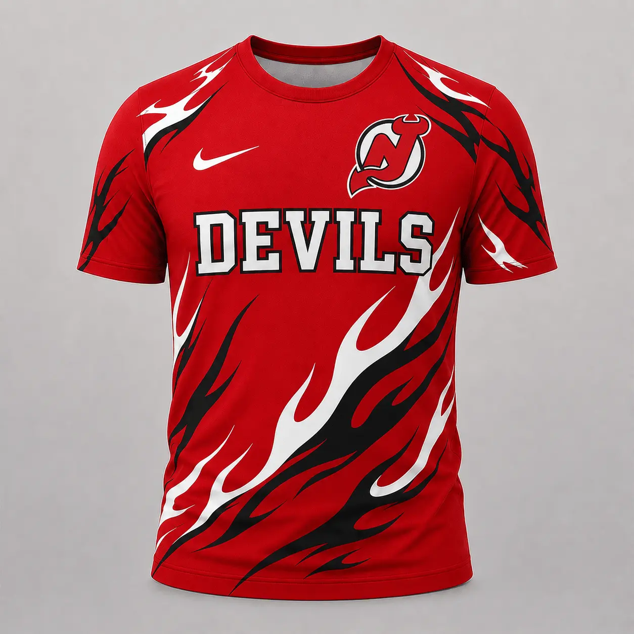 New Jersey Devils | Premium NHL Flame Graphic Game Day Fan T-Shirt NDN