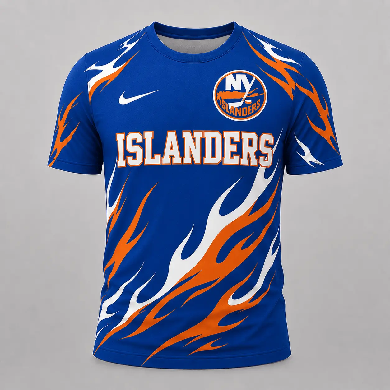 New York Islanders | Premium NHL Flame Graphic Game Day Fan T-Shirt NDN