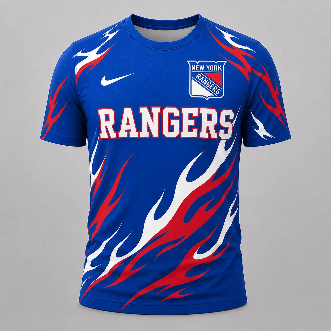 New York Rangers | Premium NHL Flame Graphic Game Day Fan T-Shirt NDN