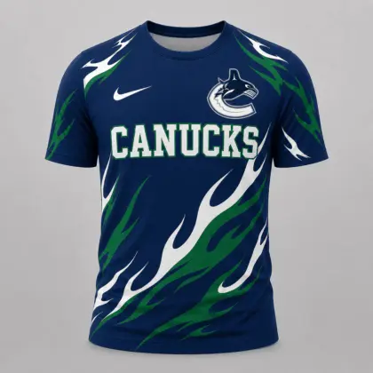Vancouver Canucks | Premium NHL Flame Graphic Game Day Fan T-Shirt NDN