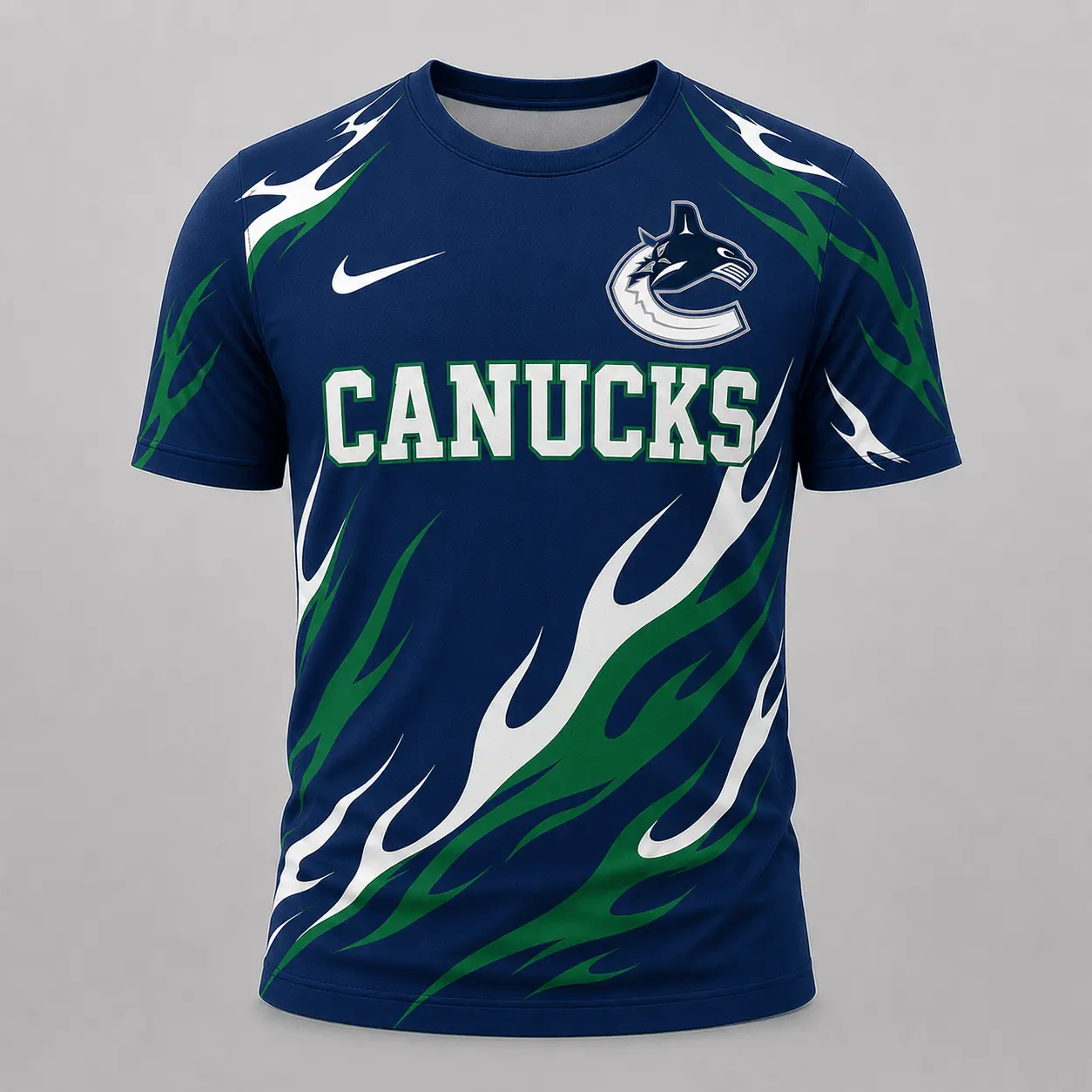 Vancouver Canucks | Premium NHL Flame Graphic Game Day Fan T-Shirt NDN