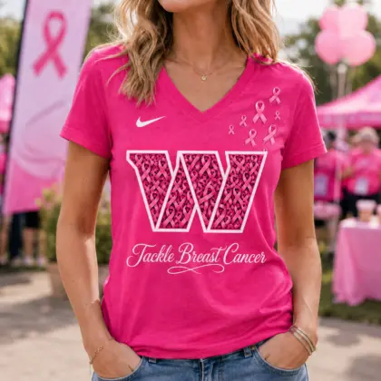 Washington Commanders | Premium NFL Tackle Breast Cancer V-neck NY
