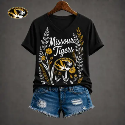 Missouri Tigers | Premium NCAA Floral Spirit V-neck NY