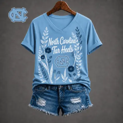North Carolina Tar Heels | Premium NCAA Floral Spirit V-neck NY