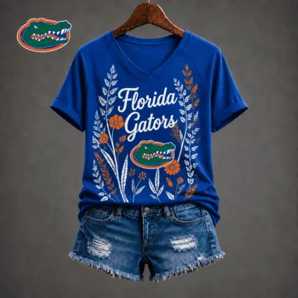 Florida Gators | Premium NCAA Floral Spirit V-neck NY