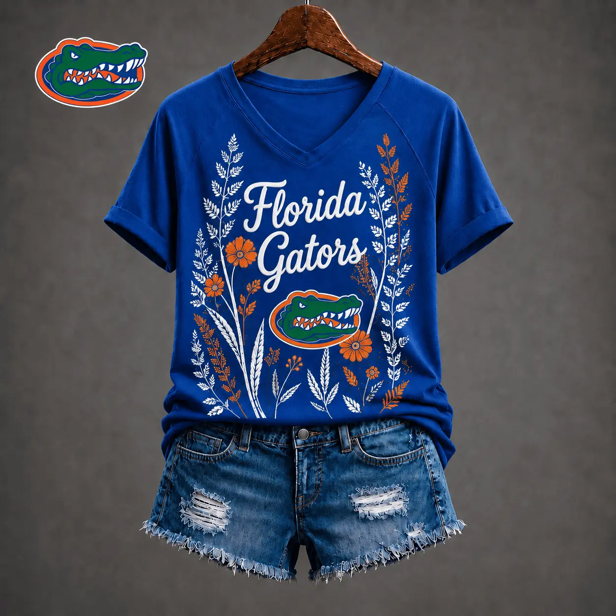 Florida Gators | Premium NCAA Floral Spirit V-neck NY