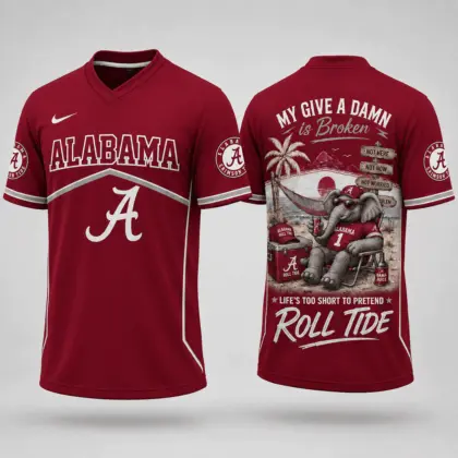 Alabama Crimson Tide | Premium NCAA My Give A Damn Is Broken V-neck NY