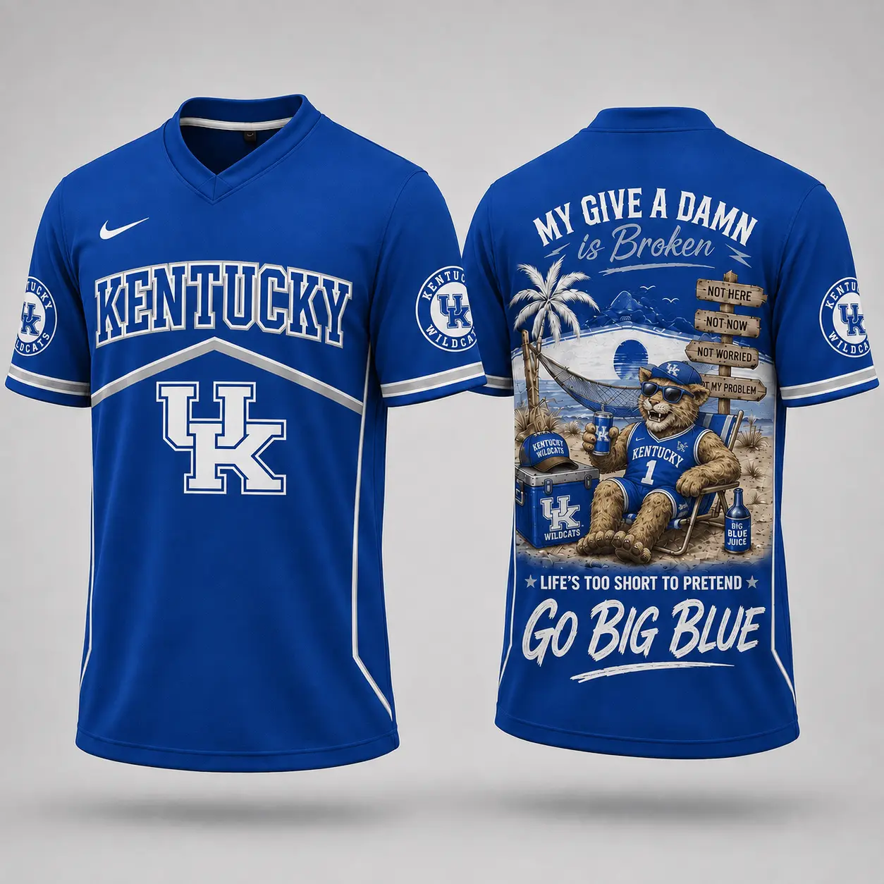 Kentucky Wildcats | Premium NCAA My Give A Damn Is Broken V-neck NY
