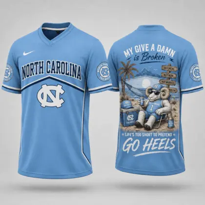 North Carolina Tar Heels | Premium NCAA My Give A Damn Is Broken V-neck NY