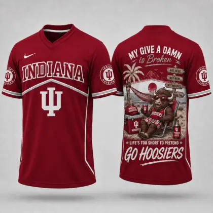 Indiana Hoosiers | Premium NCAA My Give A Damn Is Broken V-neck NY