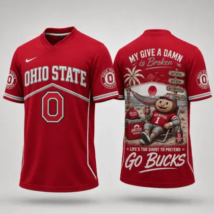 Ohio State Buckeyes | Premium NCAA My Give A Damn Is Broken V-neck NY