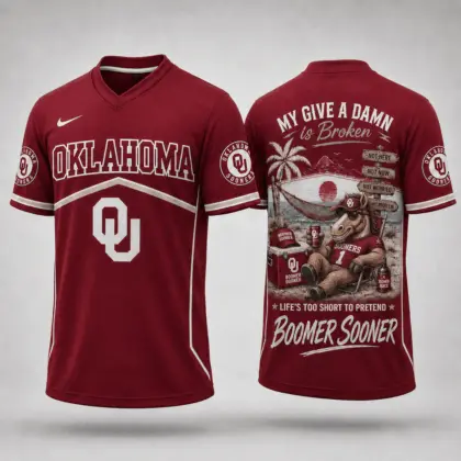 Oklahoma Sooners | Premium NCAA My Give A Damn Is Broken V-neck NY