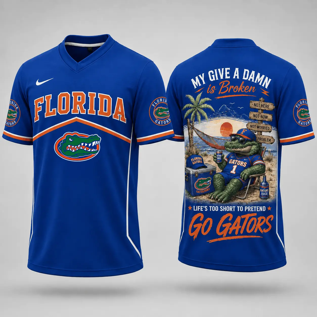 Florida Gators | Premium NCAA My Give A Damn Is Broken V-neck NY