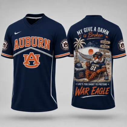Auburn Tigers | Premium NCAA My Give A Damn Is Broken V-neck NY
