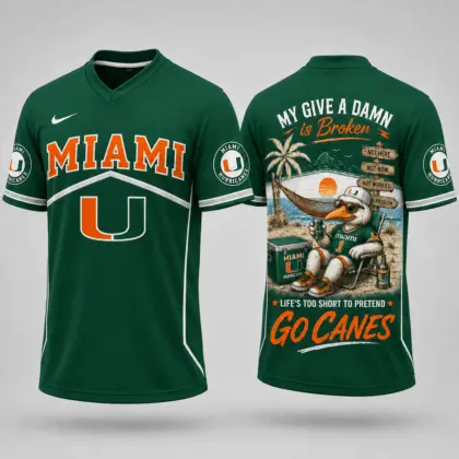 Miami Hurricanes | Premium NCAA My Give A Damn Is Broken V-neck NY