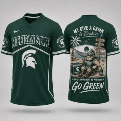 Michigan State Spartans | Premium NCAA My Give A Damn Is Broken V-neck NY