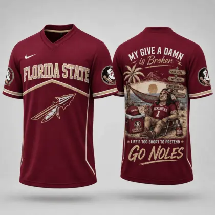 Florida State Seminoles | Premium NCAA My Give A Damn Is Broken V-neck NY