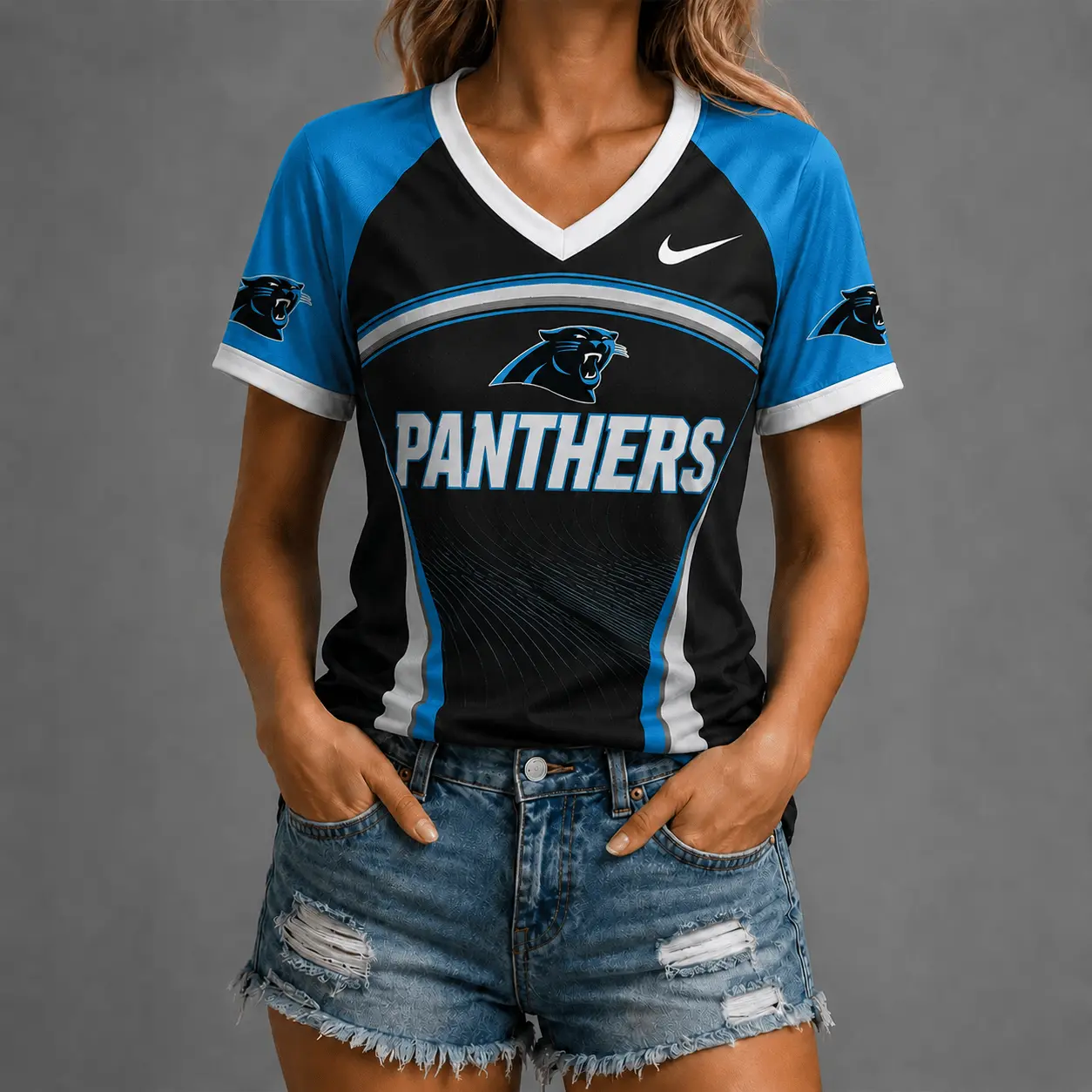 Carolina Panthers | Premium NFL Victory Wave V-Neck TD