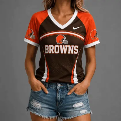 Cleveland Browns | Premium NFL Victory Wave V-Neck TD