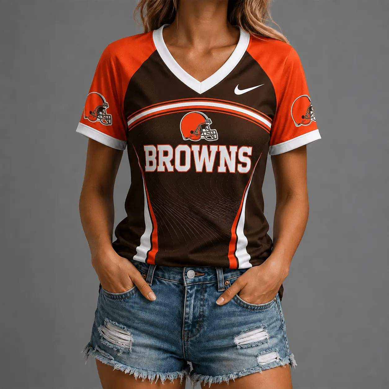 Cleveland Browns | Premium NFL Victory Wave V-Neck TD