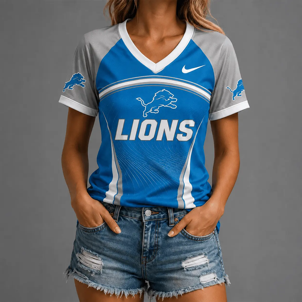 Detroit Lions | Premium NFL Victory Wave V-Neck TD