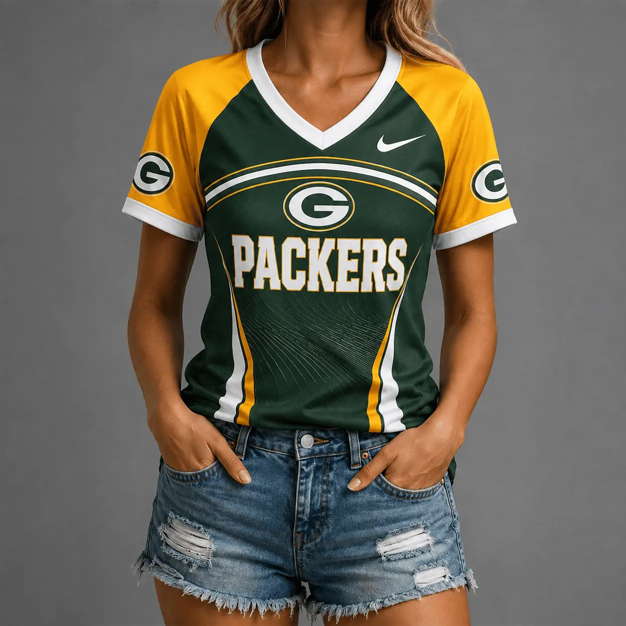 Green Bay Packers | Premium NFL Victory Wave V-Neck TD