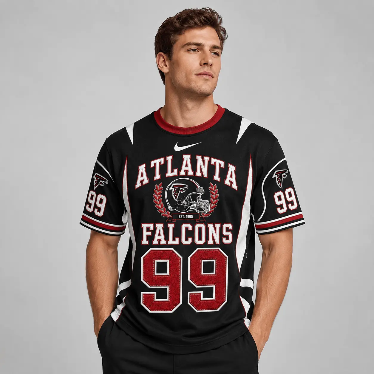 Atlanta Falcons | Premium NFL Sunday Legends Personalized T-Shirt TD - Image 2