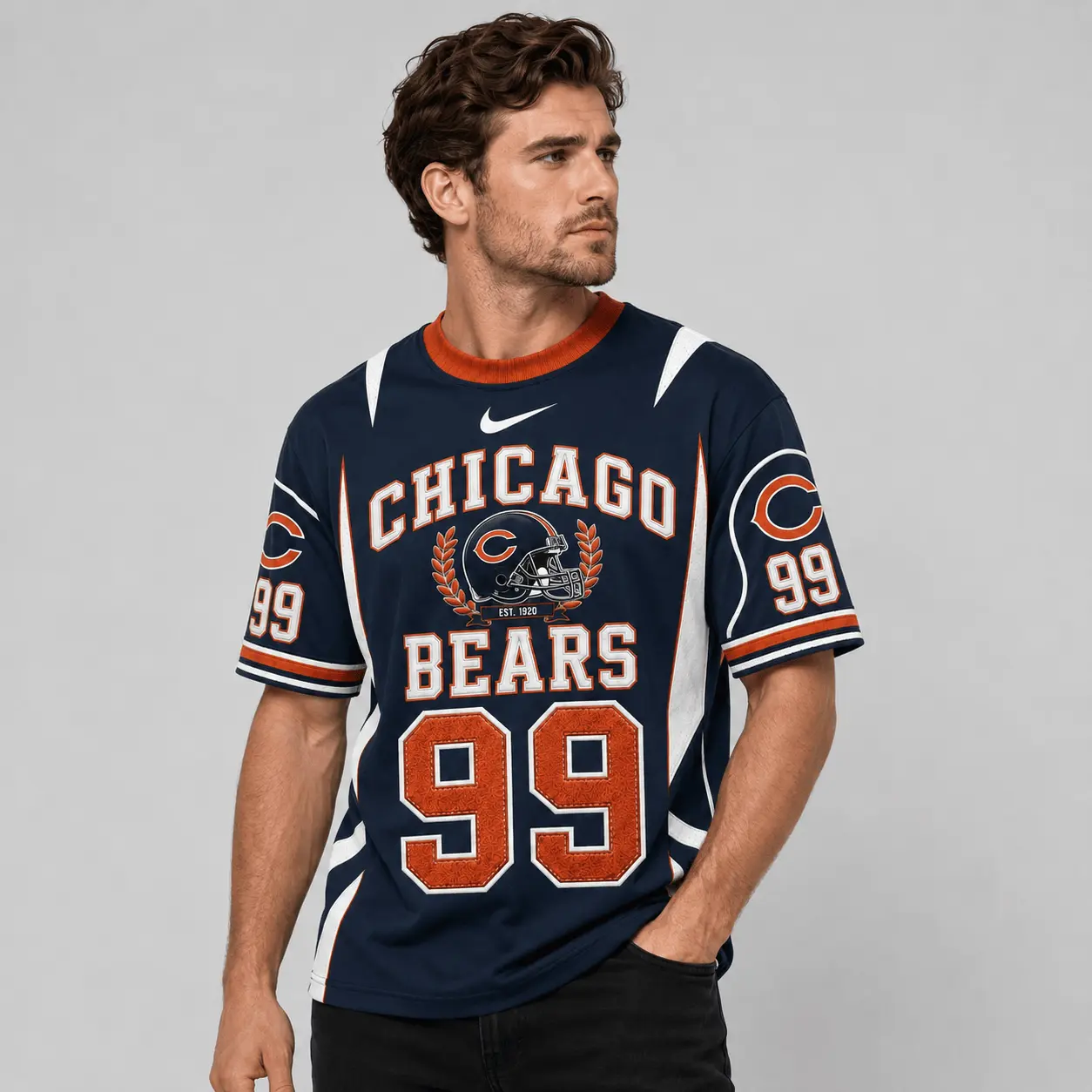 Chicago Bears | Premium NFL Sunday Legends Personalized T-Shirt TD - Image 3