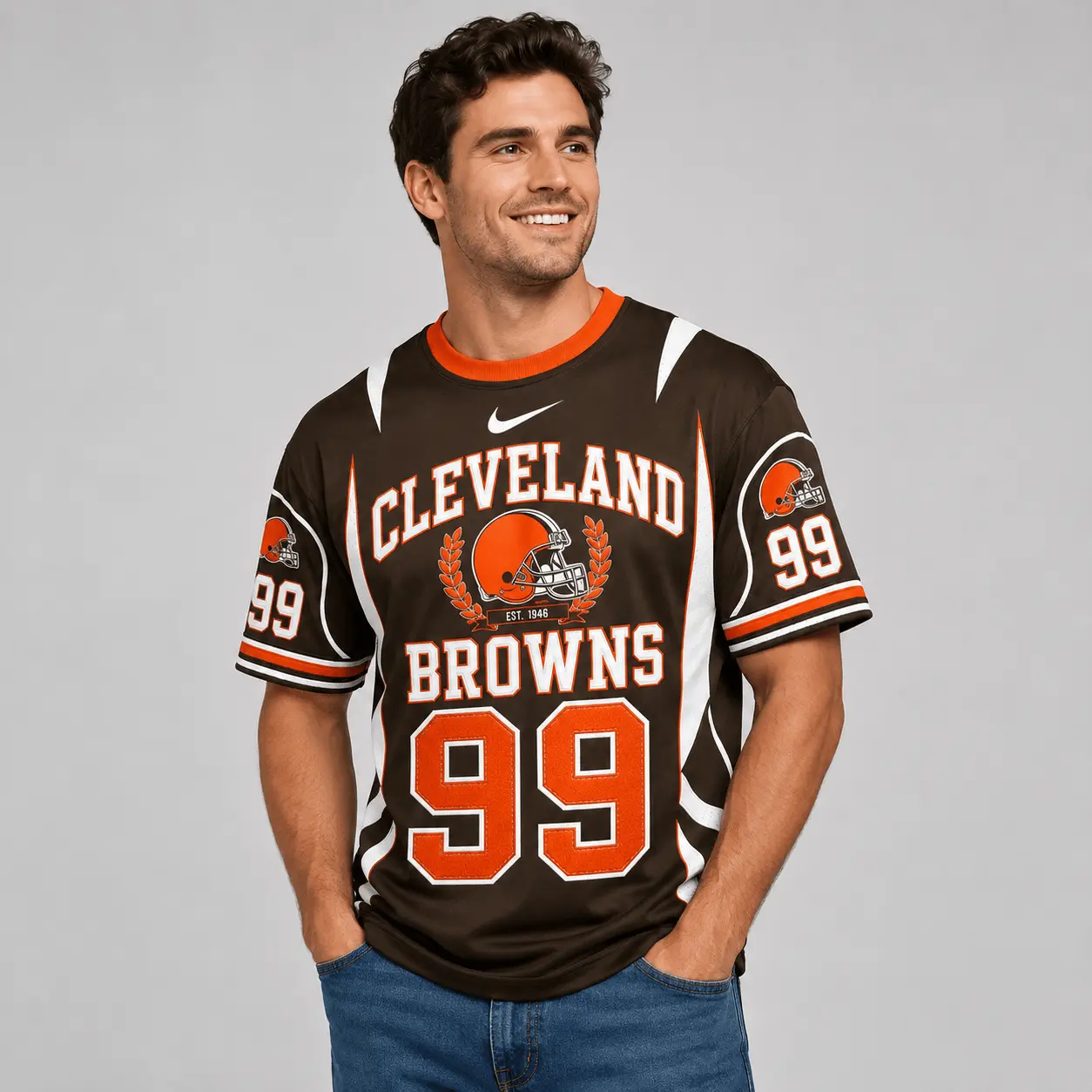 Cleveland Browns | Premium NFL Sunday Legends Personalized T-Shirt TD - Image 2