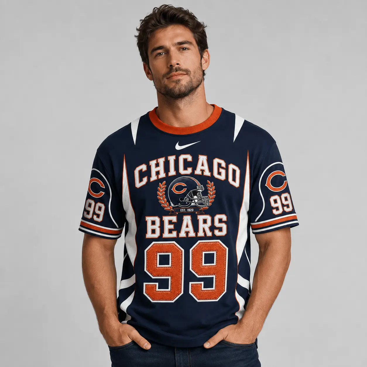 Chicago Bears | Premium NFL Sunday Legends Personalized T-Shirt TD - Image 2