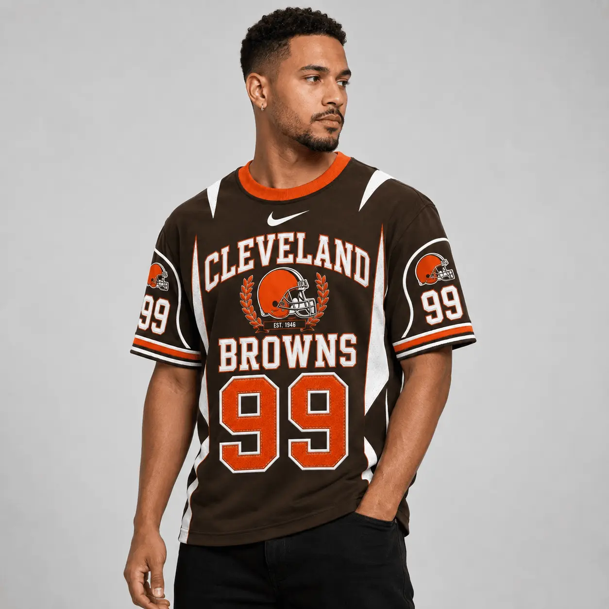 Cleveland Browns | Premium NFL Sunday Legends Personalized T-Shirt TD - Image 3