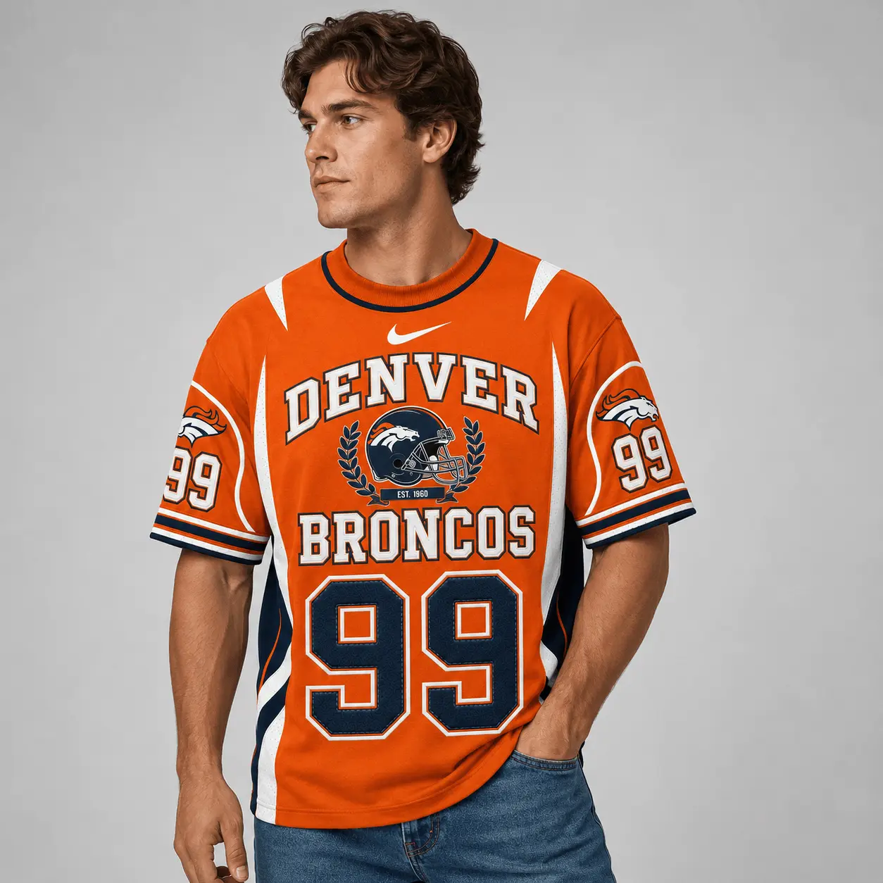 Denver Broncos | Premium NFL Sunday Legends Personalized T-Shirt TD - Image 3