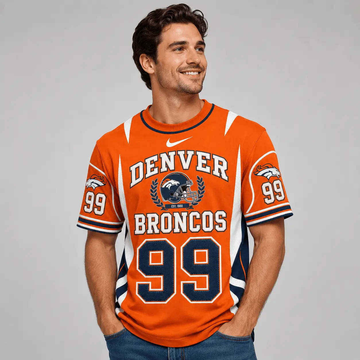 Denver Broncos | Premium NFL Sunday Legends Personalized T-Shirt TD - Image 2