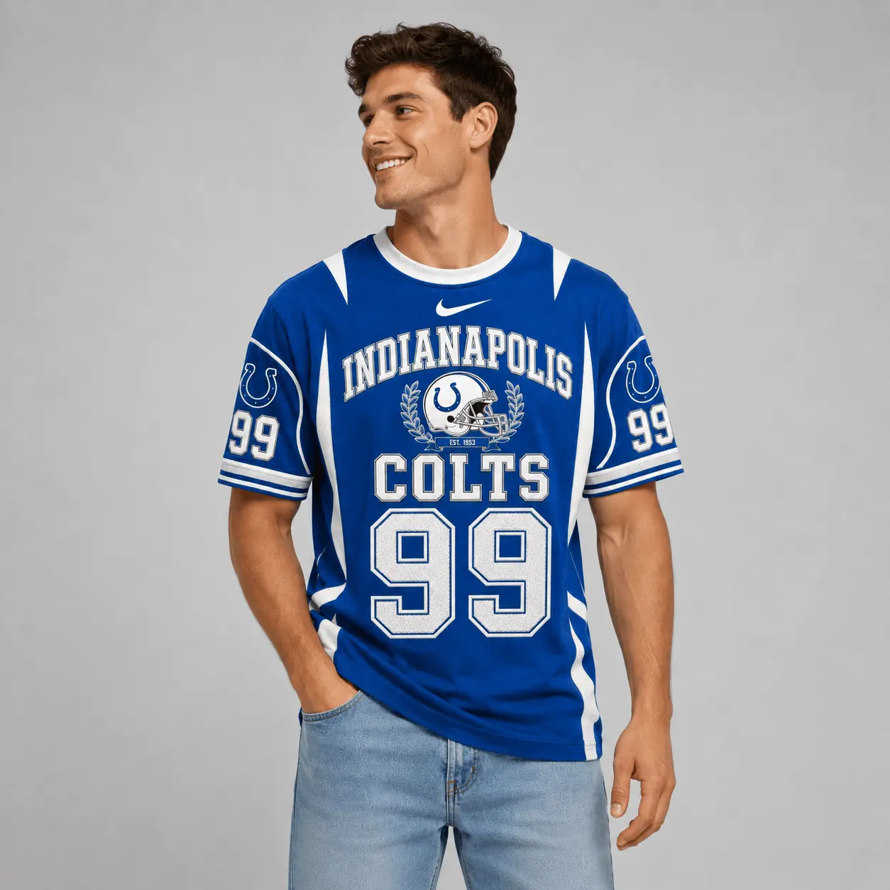 Indianapolis Colts | Premium NFL Sunday Legends Personalized T-Shirt TD - Image 3